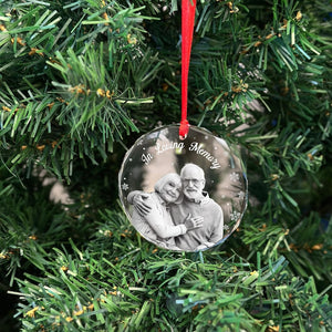 In Loving Memory Memorial Christmas Ornament from Photo, Personalized Heart Warming Xmas Gift For Late Family Member, Gift for Loved Ones