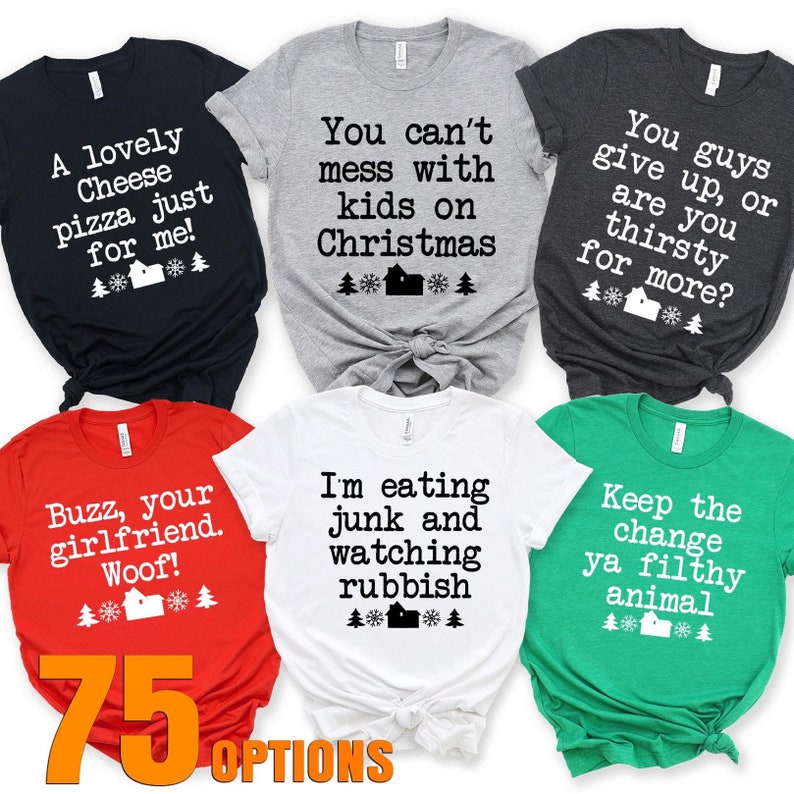 Home Alone Family Matching Christmas Shirts, Home Alone Movie Sweatshirt, Christmas Group Tee, Family Matching T-Shirt, Christmas Gift