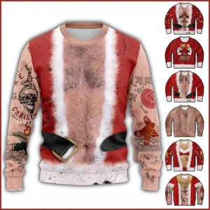 Bad santa ugly xmas shirt, Funny ugly Christmas sweater, caucasian santa sweatshirt, funny Christmas jumper, funny gag gift for men, naughty il_794xN.6373078415_f8hf_1.jpg