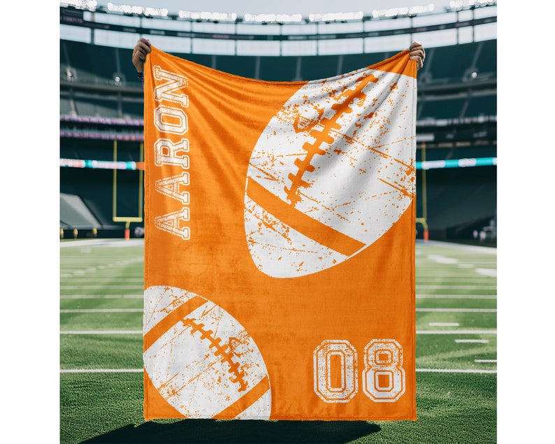 Personalized Sports team blanket with Name, Custom blanket gift, Birthday Christmas gift