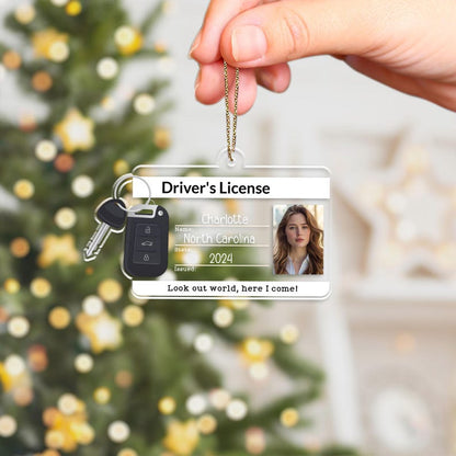 Personalized New Driver Ornament 2024, Drivers License Ornament, Gift for New Driver, Driving Ornament, Drivers Permit Christmas Ornament