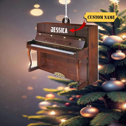 Piano Musical Instrument Christmas Ornament, Piano Lovers-Piano Artist Gift, Musician Ornament Gift, Piano Player Ornament.