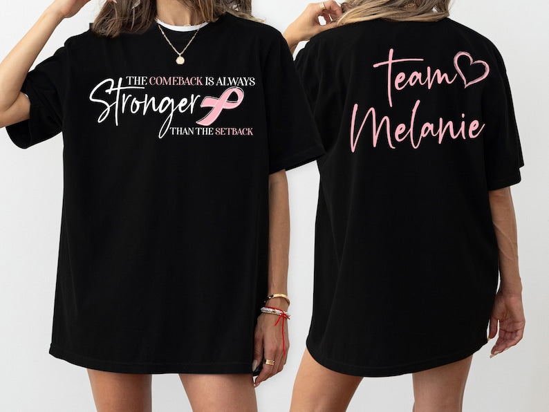 Personalized Breast Cancer Shirts Custom Team Cancer Tee Cancer Survivor Shirt Breast Cancer Awareness, Pink Ribbon, Cancer Survivor Gifts