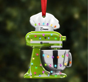 Makezbright Baker - Baking Mixer Lights - Personalized Christmas Ornament, Christmas Gift For Baking Lover, Baking Mixer Christmas Ornament