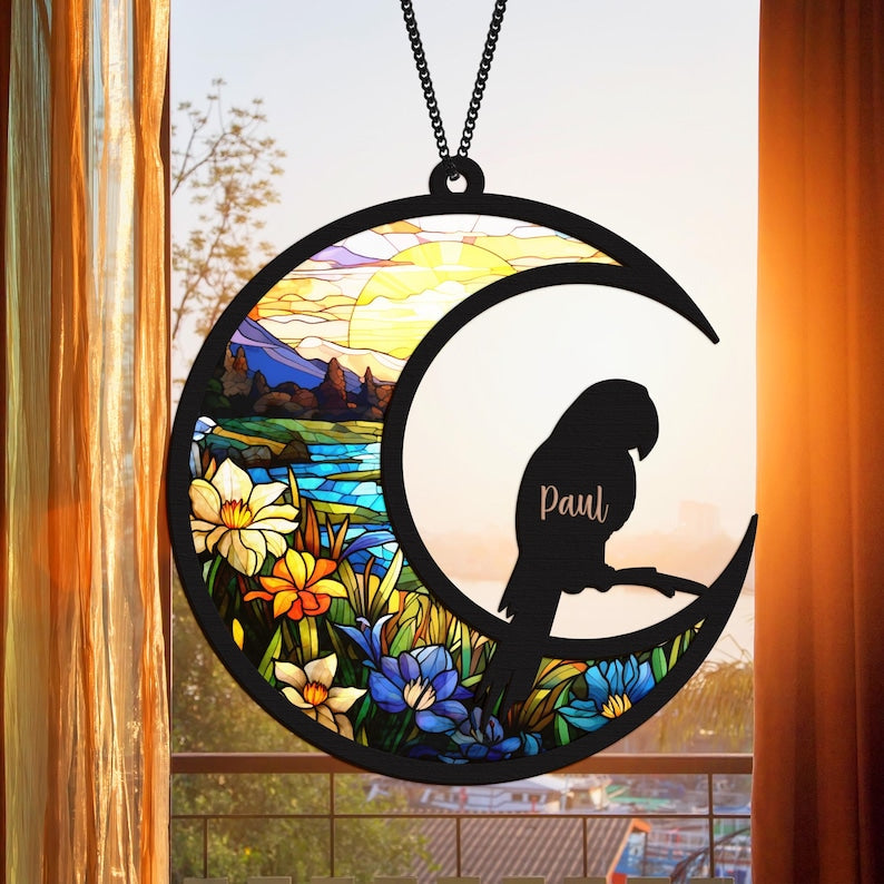 Cat Memorial Suncatcher Pet Passing Rainbow Bridge Pet Sympathy Gifts Pet Memorial Light Catcher Condolence Gifts Pet Remembrance Gift