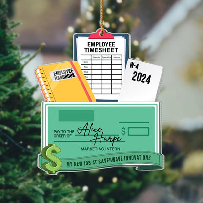 Personalized New Job Christmas Ornament, 1st Job Gift, New Job Gift, New Job Ornament 2024, First year new career, New Promotion gift