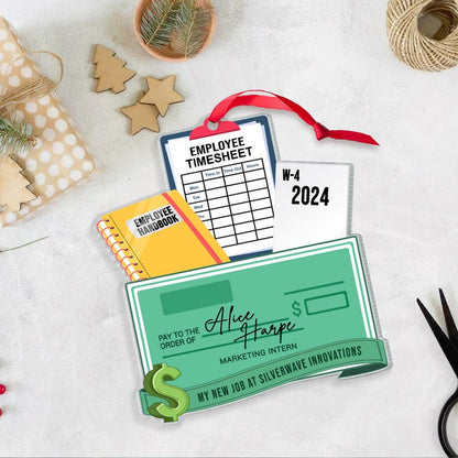 Personalized New Job Christmas Ornament, 1st Job Gift, New Job Gift, New Job Ornament 2024, First year new career, New Promotion gift