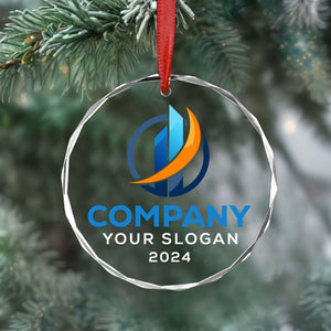 Custom Business Logo Ornament,Company Logo Ornament, Custom Employee Gift, Custom Logo Ornament, Holiday Company Ornament, Corporate Gift