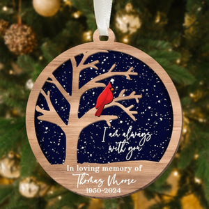 Custom Memorial Ornament,In Loving Memory Christmas Ornament, Cardinal Memorial Ornament, Remembrance Gift, Sympathy Gift, Holiday Ornament
