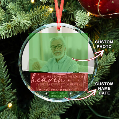 Remembrance Ornament, Memorial Christmas Ornament, Custom Photo Ornament, Christmas Gift Ornament, Family Loss Ornament, Keepsake Ornament