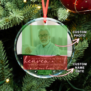Remembrance Ornament, Memorial Christmas Ornament, Custom Photo Ornament, Christmas Gift Ornament, Family Loss Ornament, Keepsake Ornament