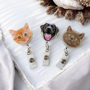 Custom Badge Reel Funny, Custom Dog Photo Badge Reel, Cat Badge Reel, Nurse Badge Reel, Christmas Badge Reel, Retractable Badge Holder, ID Badge Buddy