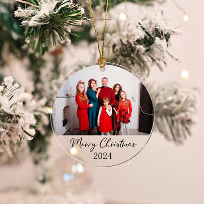 Personalized Photo Christmas Ornaments,Custom Picture Ornament,Engagement Gift,Family Christmas,Baby's First Christmas,Memorial Ornaments