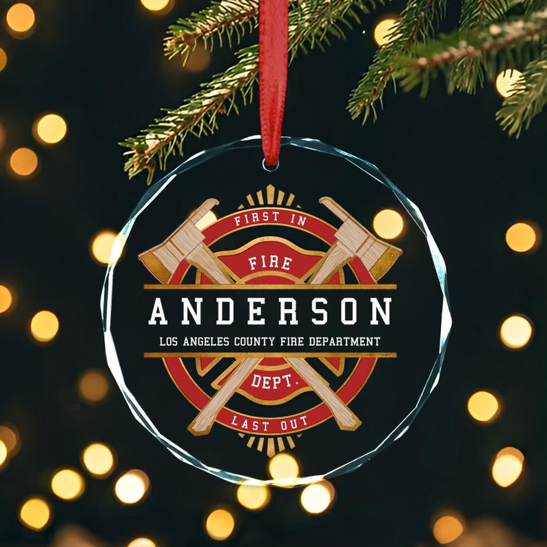 Personalized Firefighter Ornament, Firefighter Ornament, Gift For Firefighter, Christmas Ornament For Firefighter Fireman, Firefighter Gifts