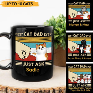 Personalized Best Cat Dad Ever Mug, Custom Cat Breed Mug, Cat Name Mug, Gift For Cat Dad, Funny Cat Lover Mug, Father's Day Gift Coffee Mug