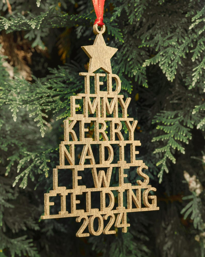 Family Christmas Ornament - Personalized Ornament With Names - Christmas Tree Ornament