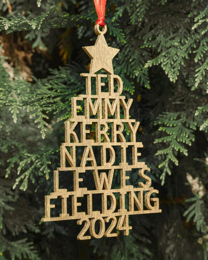 Family Christmas Ornament - Personalized Ornament With Names - Christmas Tree Ornament