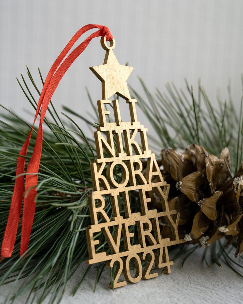 Family Christmas Ornament - Personalized Ornament With Names - Christmas Tree Ornament