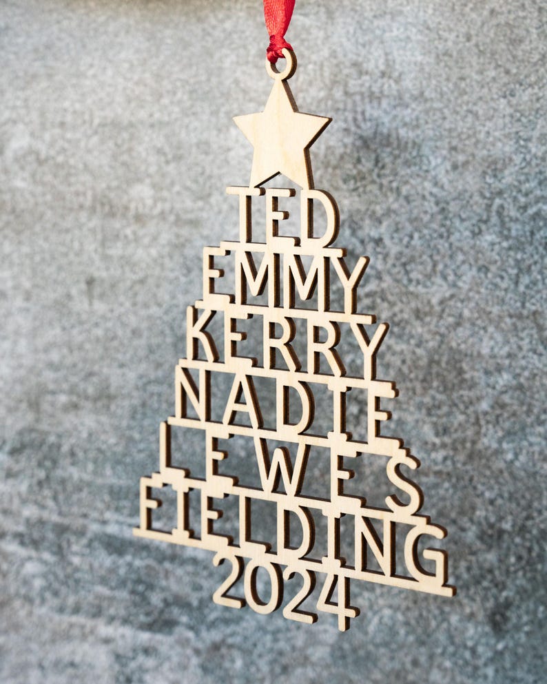 Family Christmas Ornament - Personalized Ornament With Names - Christmas Tree Ornament