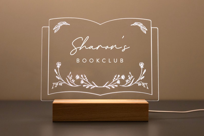 Personalized Library Sign, Library Decor, Bookshelf Decor, Book lover gift, Bookish gifts, Bookish decor, Gifts for readers, LED Sign