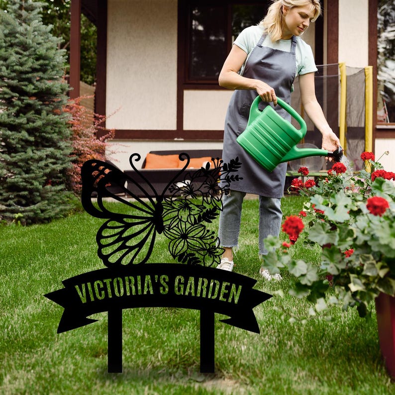 Custom Metal Garden Stake, Garden Marker, Every Garden Metal Stake, Personalized Gift, Gardener Name Sign, Mom Garden Sign, Outdoor Yard Art