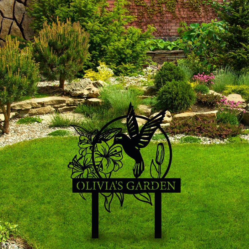 Custom Metal Garden Stake, Garden Marker, Every Garden Metal Stake, Personalized Gift, Gardener Name Sign, Mom Garden Sign, Outdoor Yard Art