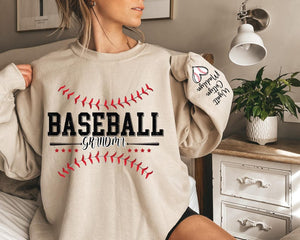 Personalized Baseball Grandma Sweatshirt, Grandma Baseball, Grandma Baseball Sweatshirt, Baseball Gifts, Baseball Grandma Gift, Gift For Mom