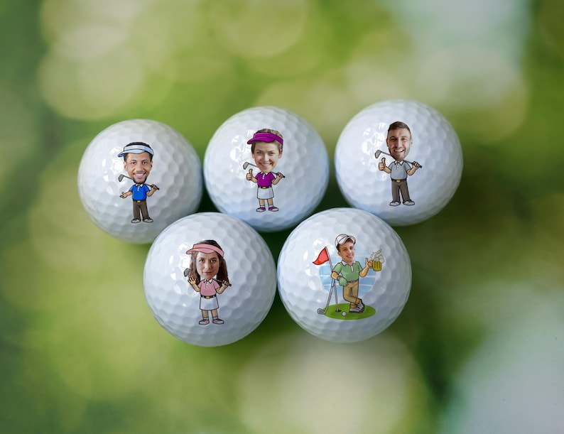 Unique Custom Golf Balls, Cartoon Golf Balls, Golf Gift, Gift For Golfer, Wedding Gift, Anniversary Gifts, Groomsmen Gift, Best Man Gift