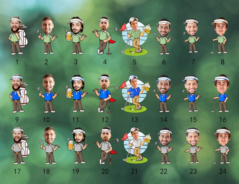 Unique Custom Golf Balls, Cartoon Golf Balls, Golf Gift, Gift For Golfer, Wedding Gift, Anniversary Gifts, Groomsmen Gift, Best Man Gift