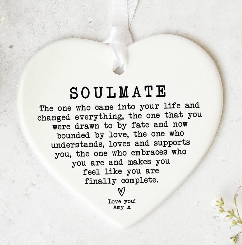 Soulmate Letterbox Gift | Personalised Gift | Anniversary Gift | Ceramic Heart Keepsake | Gift For Her |