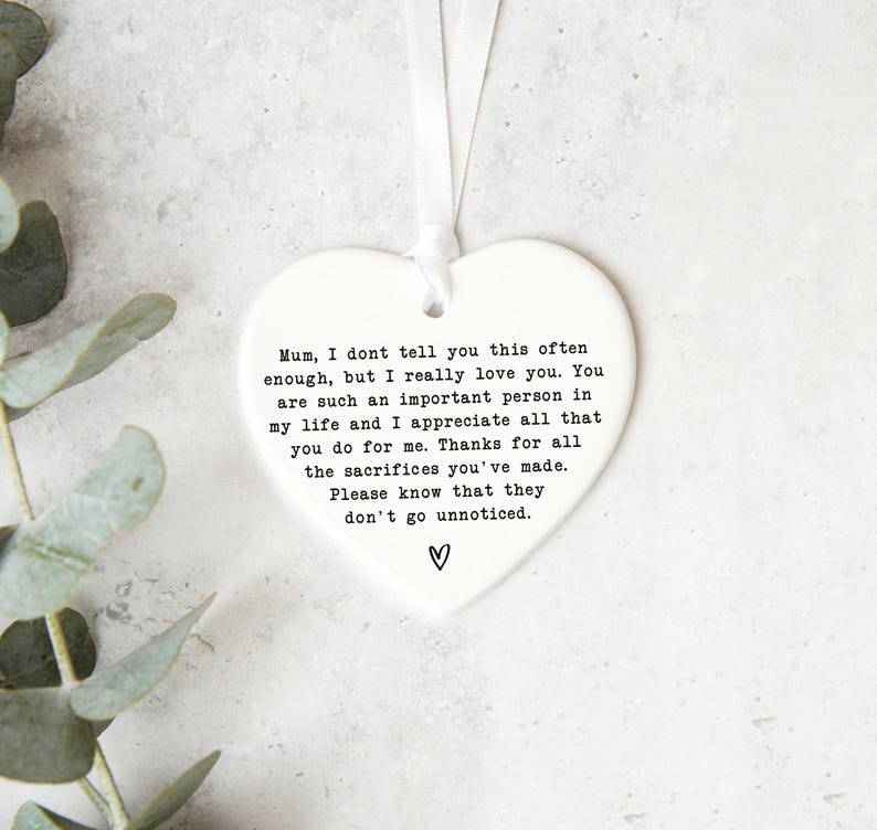 Mum Gift | Personalised Mum Keepsake Mum's Birthday | Present For Mom | Mothers Day Gift | Mum Gift | Thank You Mum | Gift For Mum