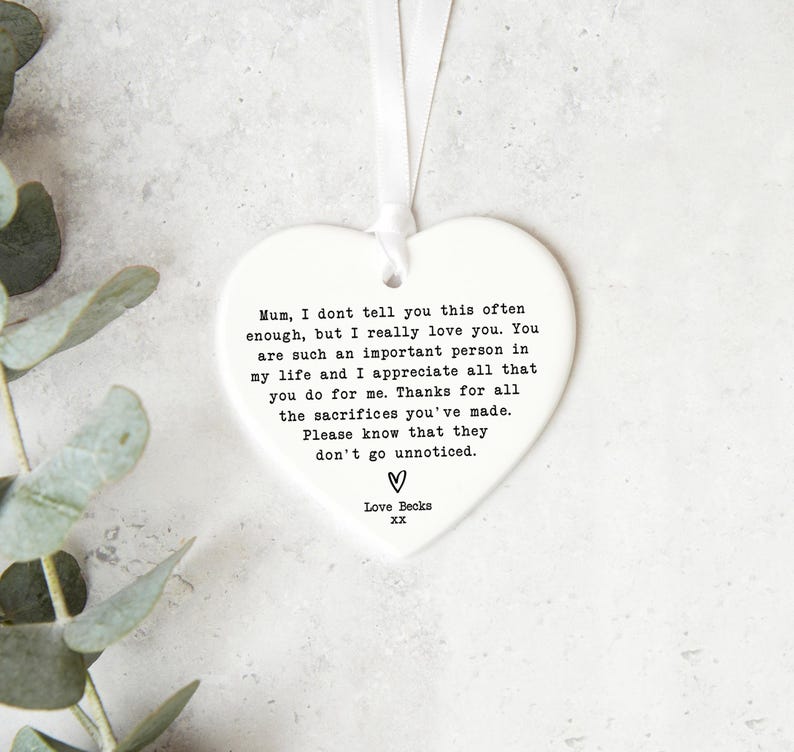 Mum Gift | Personalised Mum Keepsake Mum's Birthday | Present For Mom | Mothers Day Gift | Mum Gift | Thank You Mum | Gift For Mum