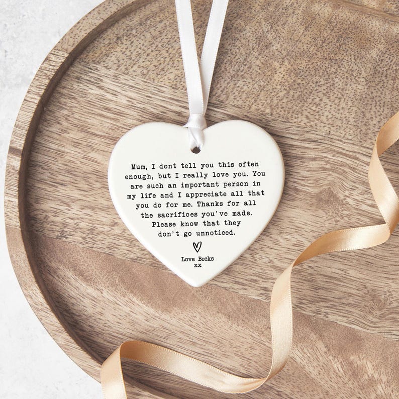 Mum Gift | Personalised Mum Keepsake Mum's Birthday | Present For Mom | Mothers Day Gift | Mum Gift | Thank You Mum | Gift For Mum