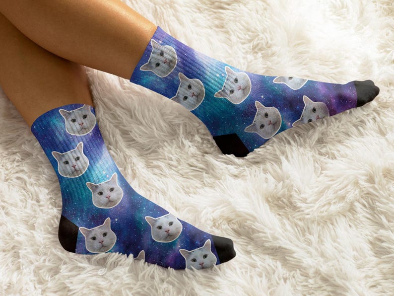 Custom Pet Photo Socks: Personalized Dog Face Gift