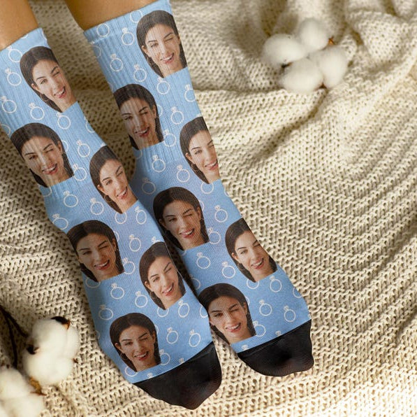 Custom Pet Photo Socks: Personalized Dog Face Gift
