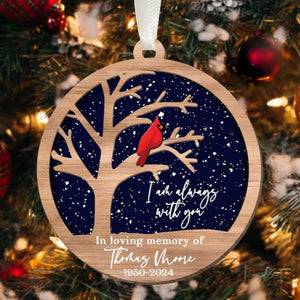Custom Memorial Ornament,In Loving Memory Christmas Ornament, Cardinal Memorial Ornament, Remembrance Gift, Sympathy Gift, Holiday Ornament