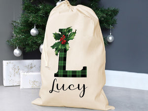 Personalized Christmas Gift Sack for Christmas, Custom Large Santa Sack Bag, Custom Christmas Gift Bag, Christmas Eve Box for Kids Christmas