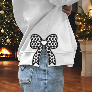 Bundle Sport Side Bow Applique Side Bow Embroidery Designs Wide Ribbon Sports Girly Bow Sweatshirt Seam Side Bow