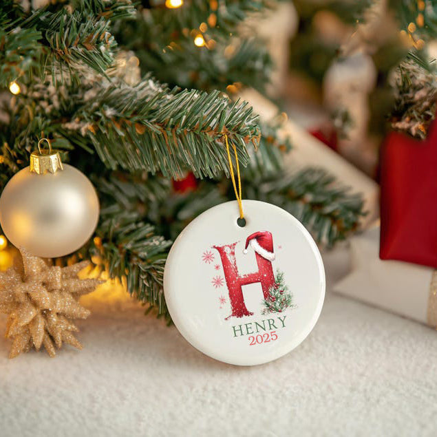 Personalized Christmas Ornaments, Personalized Letter Name Ornament, Custom Family Ornaments, Family Christmas Ornaments