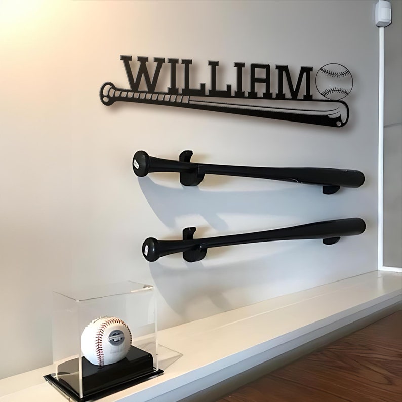 Custom Baseball Sign, Baseball Player Gift, Baseball Metal Wall, Gift For Kid, Custom Kid Name, Game Room Decor, Wall Hanger