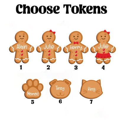 Personalized Family Member Shaker Ornament,Gingerbread With Hat Family Christmas Ornament,Family Ornament,4D Cookie Ornament,Christmas Gift