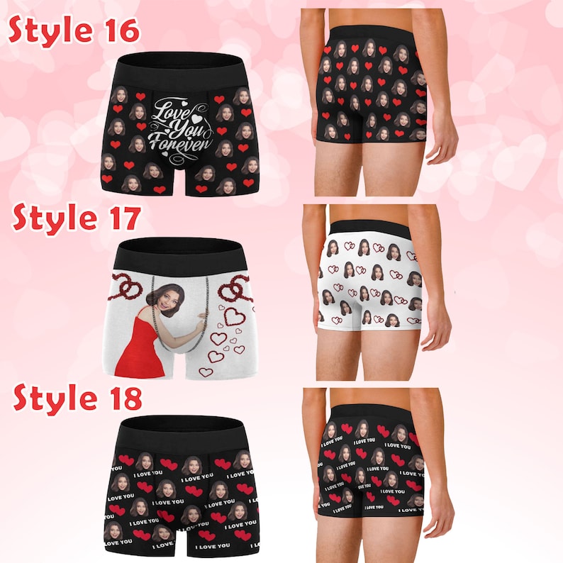 Custom Boxer Briefs with Face, Custom Anniversary Gift for Boyfriend Husband Dad, Birthday Gift, Funny Valentines Gift for Him Boyfriend