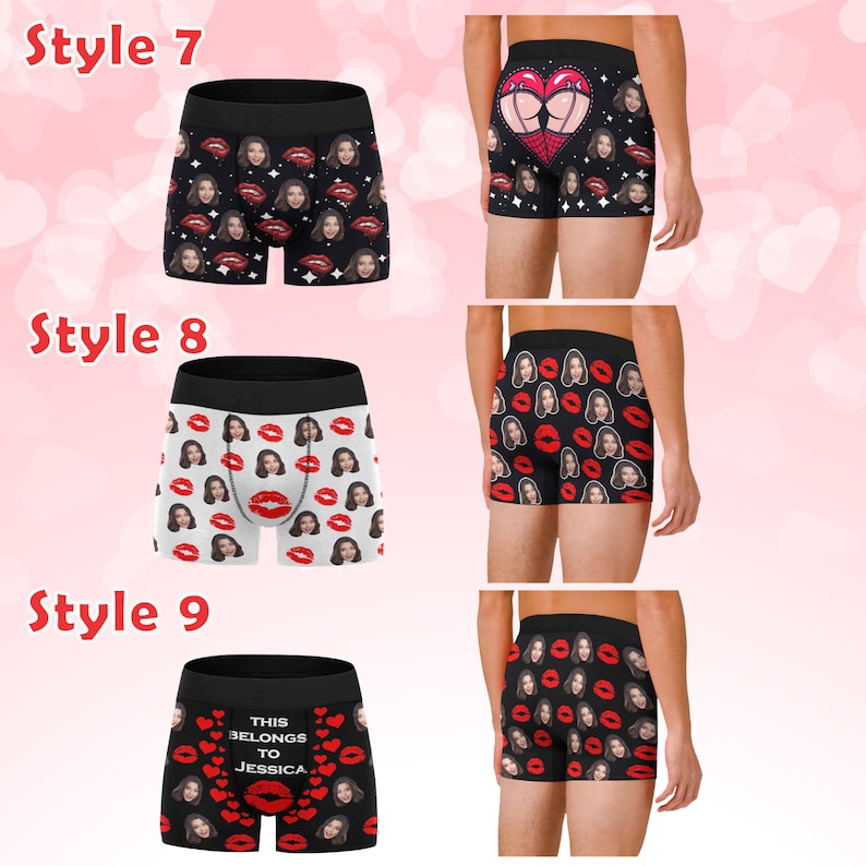 Custom Boxer Briefs with Face, Custom Anniversary Gift for Boyfriend Husband Dad, Birthday Gift, Funny Valentines Gift for Him Boyfriend