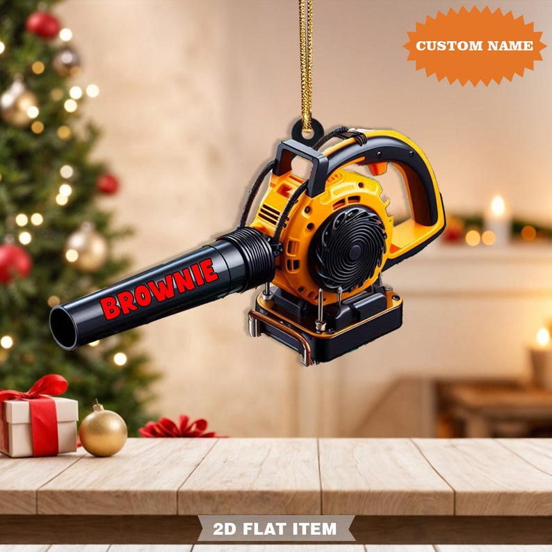 Personalized Leaf Blower Christmas Ornament, Christmas Tree Decor, Agricultural Xmas Ornament, Gift For Him