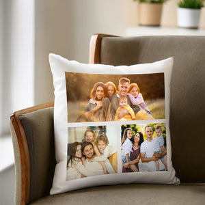 Personalized Photo Collage Pillow, Custom Picture Pillow, Custom Throw Pillow, Family Custom Decor, Printed Cushion, Family Photo Gift