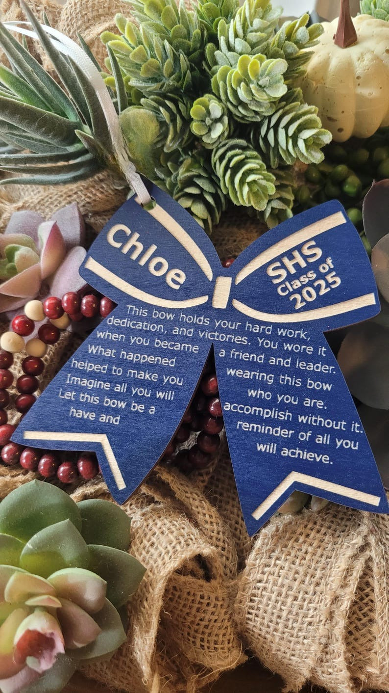 CHEERLEADER HOMECOMING GIFT + Senior Night Banquet Bouquet Keepsakes + Placecard + Ornament + Gift Bag Tag + Goodie Bag + HoCo + Graduate