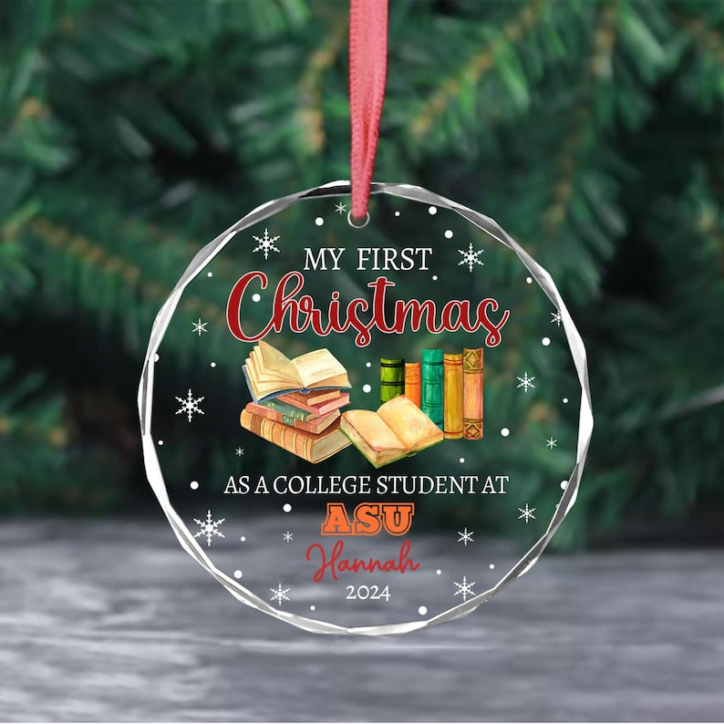 New College Student Ornament, New College Student Gift, College Grad, School Ornament, Christmas Tree Ornament, College Christmas Gift