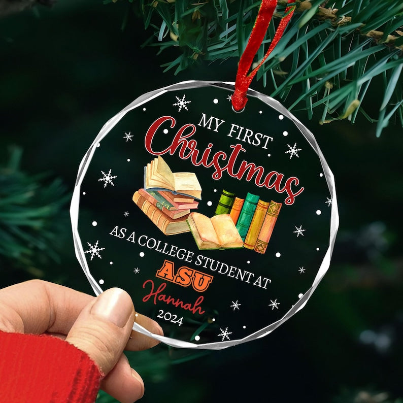 New College Student Ornament, New College Student Gift, College Grad, School Ornament, Christmas Tree Ornament, College Christmas Gift
