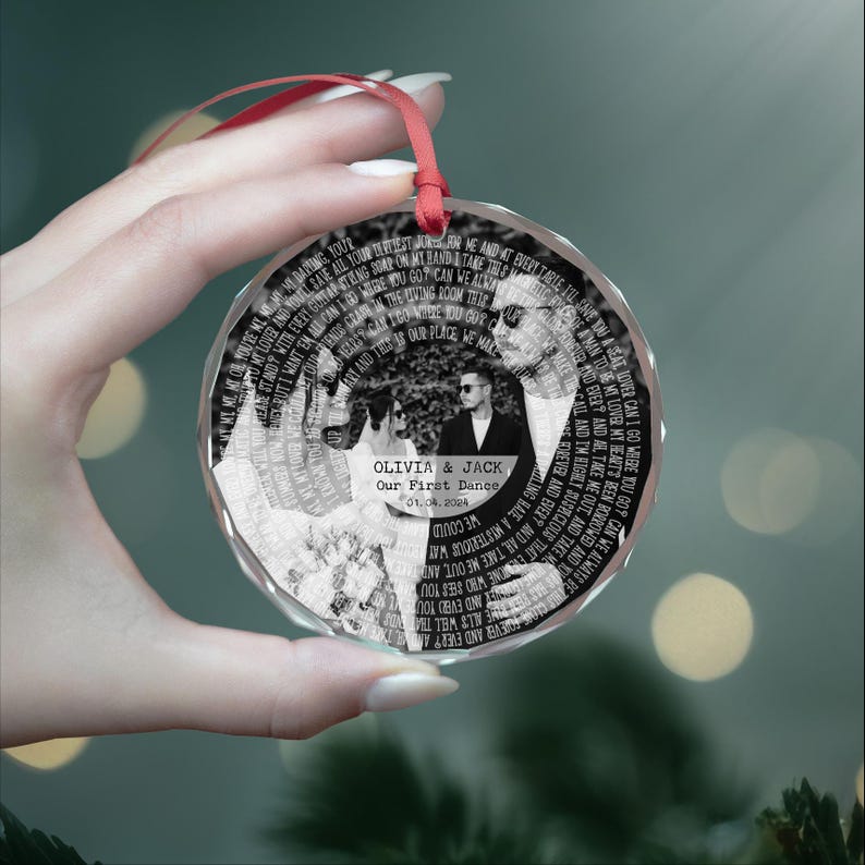 Personalized Lyrics Ornament, Custom Wedding First Dance Song, Personalised Anniversary Gift, Couples Gift, Anniversary Present