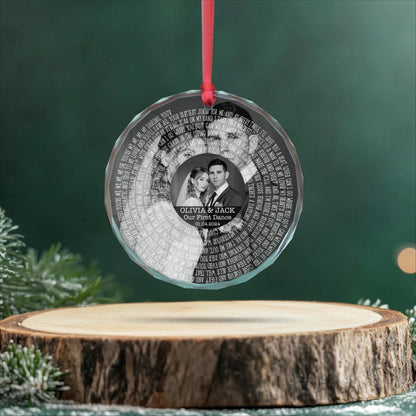 Personalized Lyrics Ornament, Custom Wedding First Dance Song, Personalised Anniversary Gift, Couples Gift, Anniversary Present